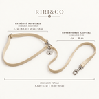 Laisse PVC mains libres - Brume de Lin